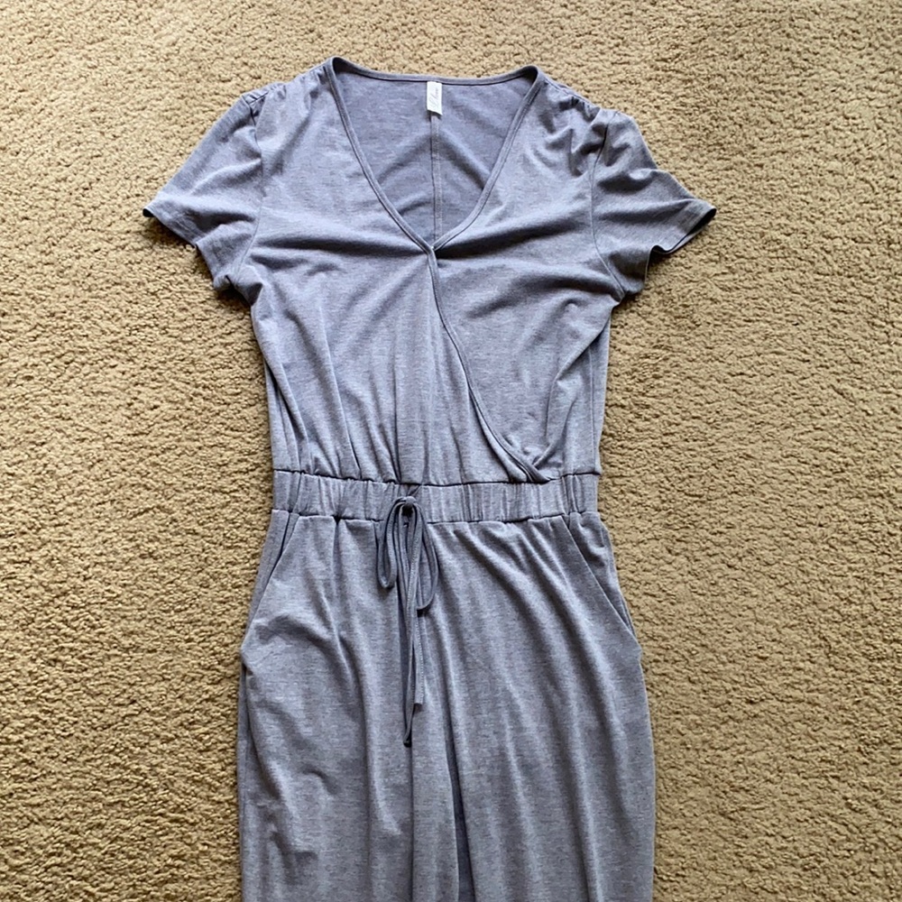 Tall & nursing friendly! Shortsleeve wrap jumpsuit
